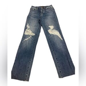BDG urban outfitters  Blue Distressed Straight Leg Jeans‎